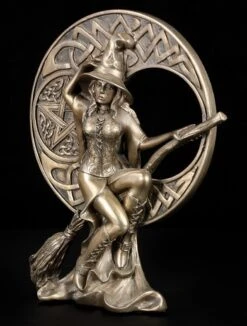 Hexen Figur - Mit Besen Vor Keltischem Mond -Statuen Modell Verkauf 10266 2 hexen figur 2 1280x1280