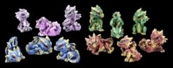Drachenfiguren 12er Set - Bunte Babys