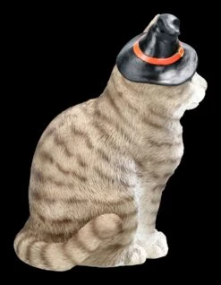 Graue Hexen-Katze Mit Zauberhut -Statuen Modell Verkauf 2D AMI 13805 Graue Hexen Katze mit Zauberhut 4 1280x1280
