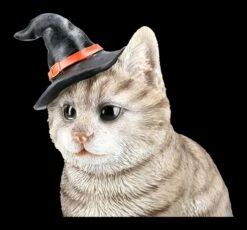 Graue Hexen-Katze Mit Zauberhut -Statuen Modell Verkauf 2D AMI 13805 Graue Hexen Katze mit Zauberhut 5 1280x1280