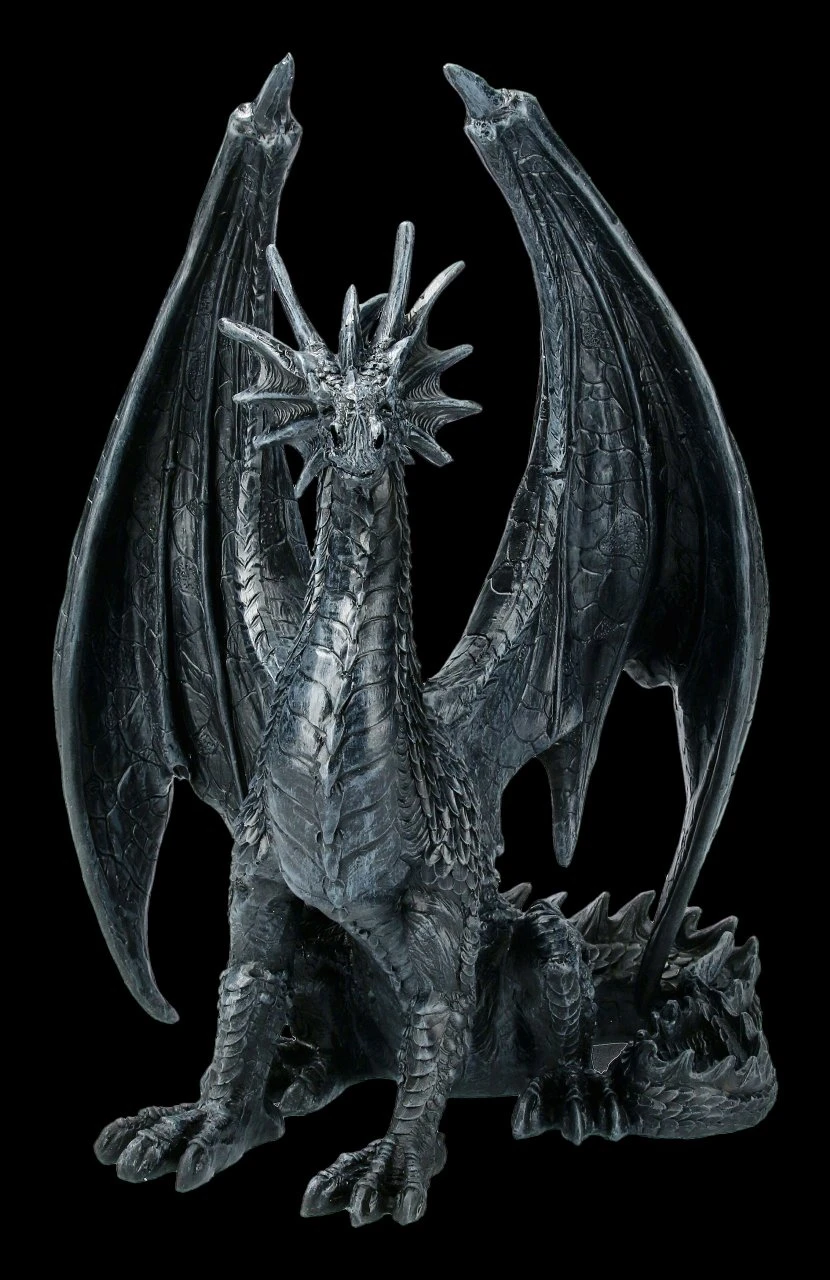 Schwarze Drachen Figur - Black Wing 7 Schwarze Drachen Figur - Black Wing – Bild 5