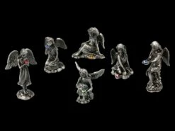 Kleine Zinn Engel Figuren Mit Kristall - 6er Set -Statuen Modell Verkauf 2D FS21170 Kleine Zinn Engel Figuren mit Kristall 6er Set 10 1280x1280