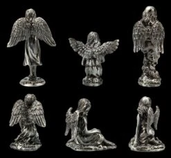 Kleine Zinn Engel Figuren Mit Kristall - 6er Set -Statuen Modell Verkauf 2D FS21170 Kleine Zinn Engel Figuren mit Kristall 6er Set 4 1280x1280