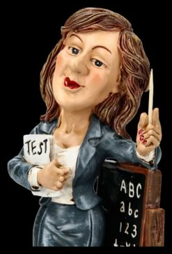 Funny Job Figur - Lehrerin Mit Test -Statuen Modell Verkauf 2D FS21764 Funny Job Figur Lehrerin mit Test 2 1280x1280