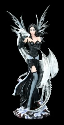 Elfen Figur Bettina Mit Weißem Drachen