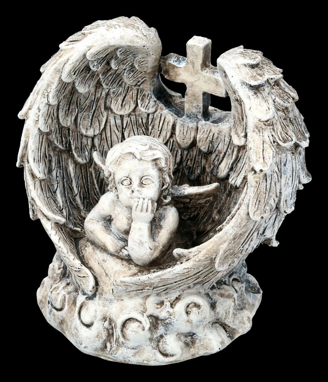 Kleine Grabengel Figuren Mit Kreuz - 2er Set 8 Kleine Grabengel Figuren Mit Kreuz - 2er Set – Bild 6