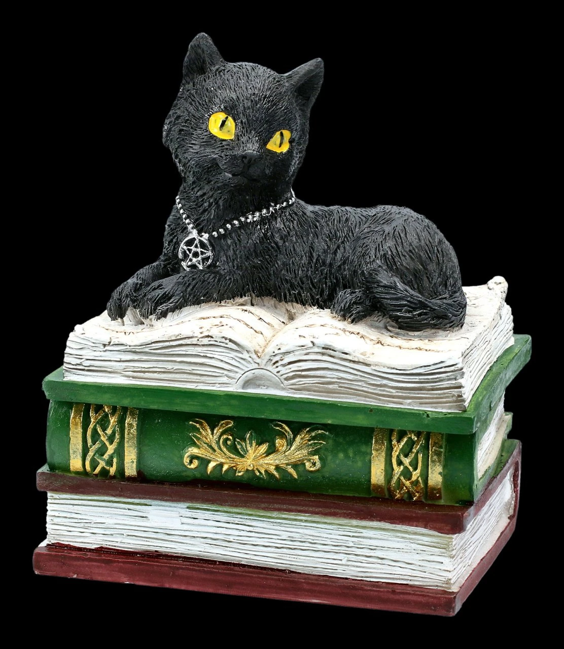 Schatulle - Katze Auf Grünen Büchern 4 Schatulle - Katze Auf Grünen Büchern – Bild 2