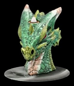 Backflow Räucherhalter - Grüner Drachenkopf Groß -Statuen Modell Verkauf 2D FS22538 Backflow Raucherhalter Gruener Drachenkopf 16 1280x1280