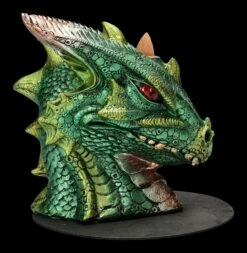 Backflow Räucherhalter - Grüner Drachenkopf Groß -Statuen Modell Verkauf 2D FS22538 Backflow Raucherhalter Gruener Drachenkopf 8 1280x1280