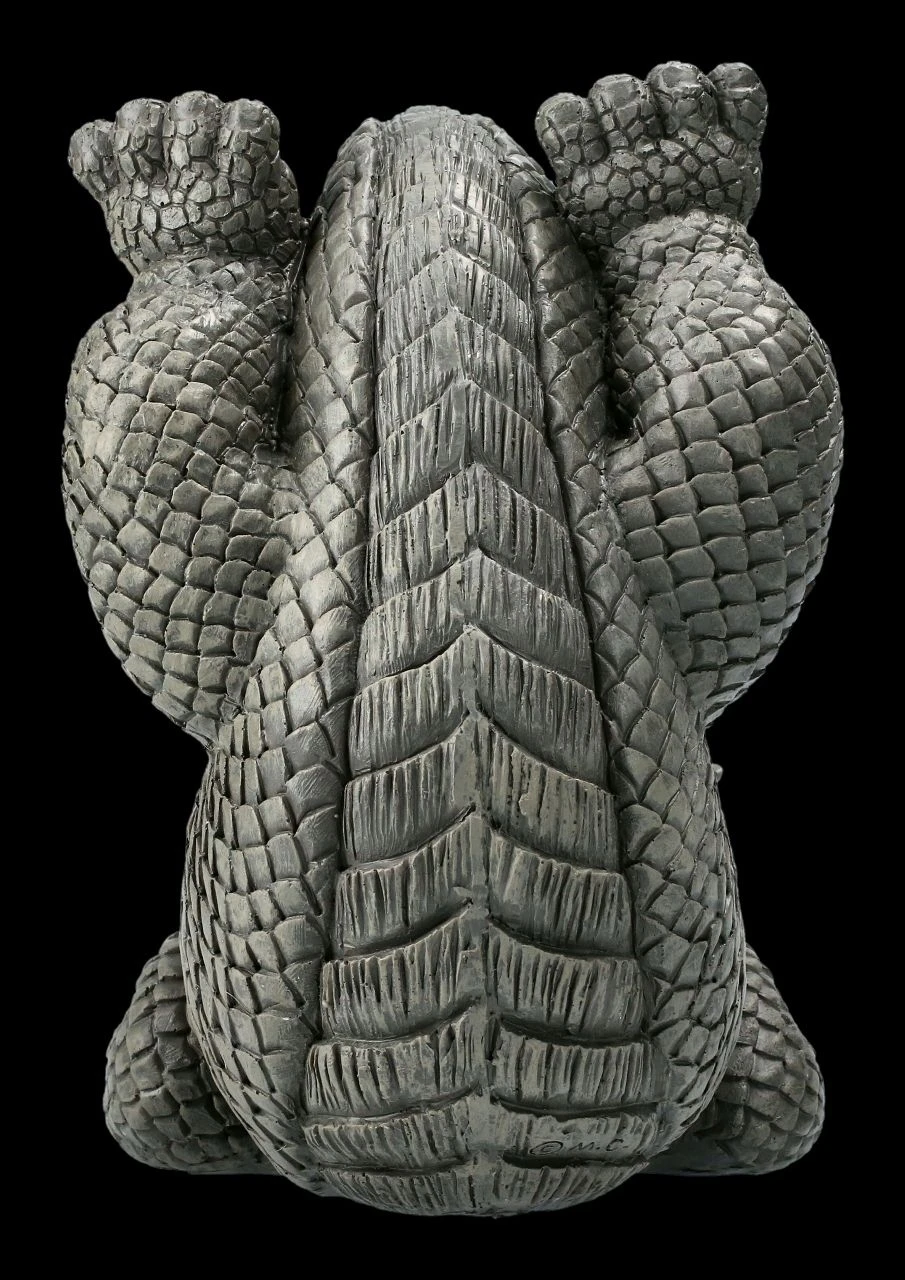 Gartenfigur - Drache Mit Marienkäfer Auf Der Nase 6 Gartenfigur - Drache Mit Marienkäfer Auf Der Nase – Bild 4