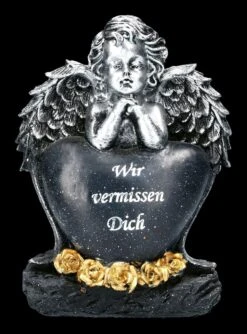 Grabengel Mit Schwarzem Herz - Wir Vermissen Dich -Statuen Modell Verkauf 2D FS22622 Grabengel 6 1280x1280