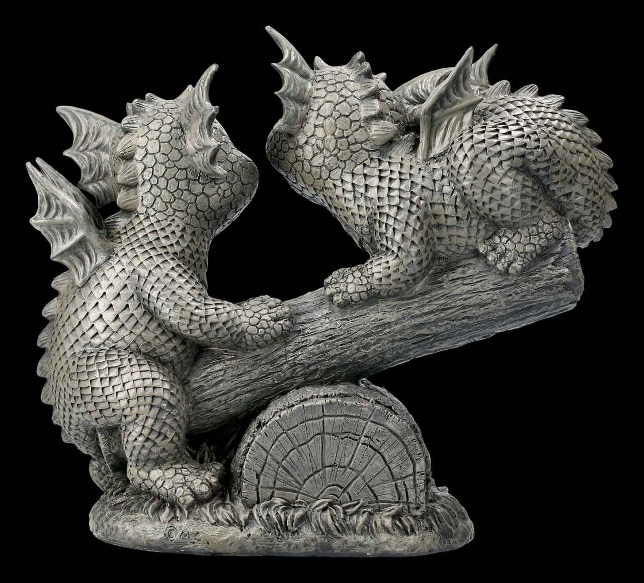 Gartenfigur - Drachen Spielen Auf Wippe 8 Gartenfigur - Drachen Spielen Auf Wippe – Bild 6