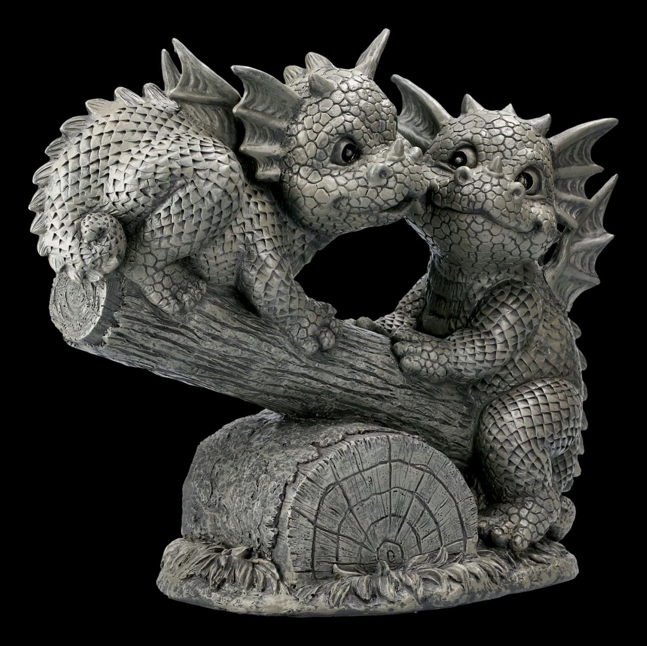 Gartenfigur - Drachen Spielen Auf Wippe 3 Gartenfigur - Drachen Spielen Auf Wippe