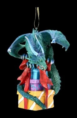 Christbaumschmuck - Weihnachts-Drache Mit Geschenken -Statuen Modell Verkauf 2D FS22683 Christbaumschmick Weihnachts Drache mit Geschenken 16 1280x1280