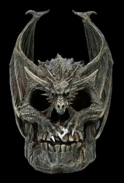 Spiral Drache Auf Totenkopf - Draco Skull