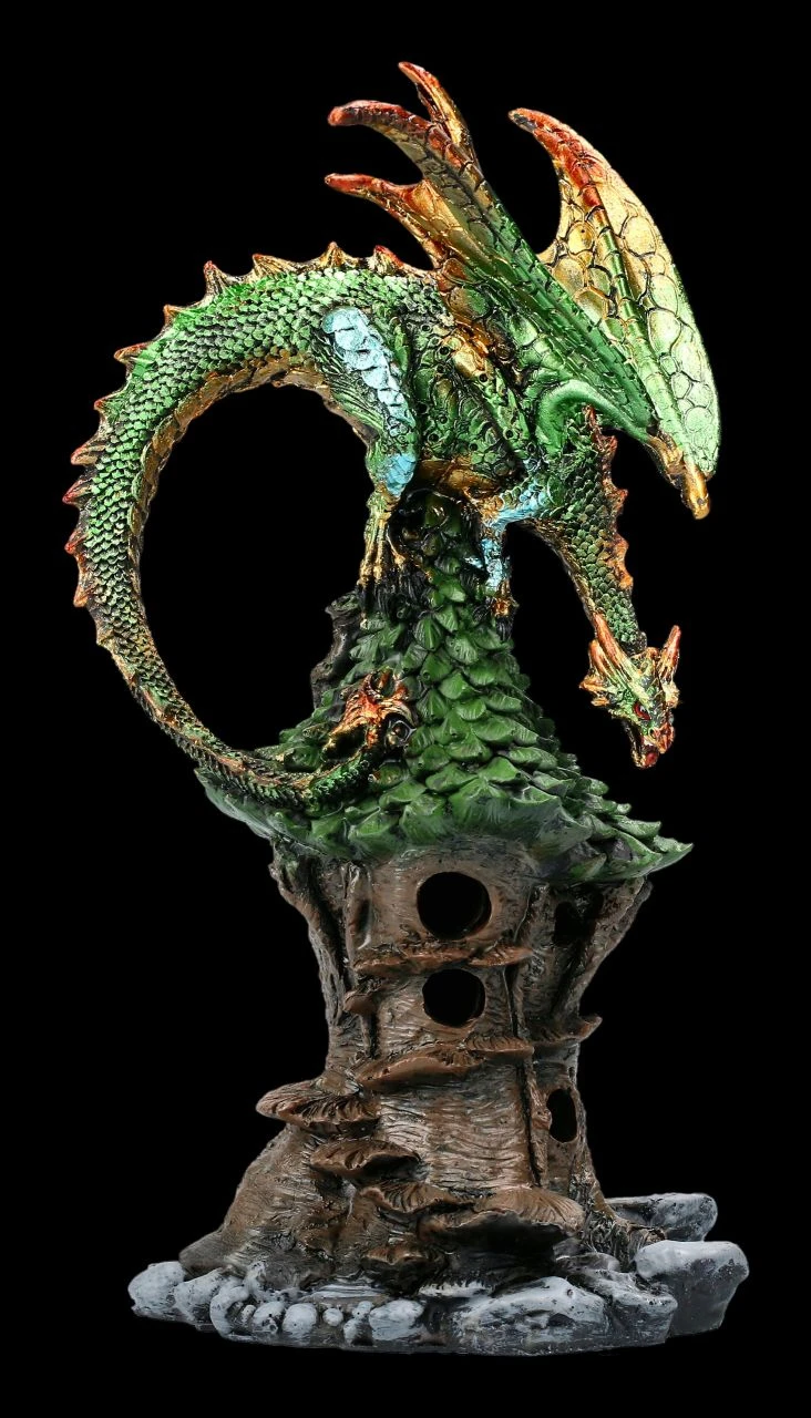 Drachen Figur Auf Baumhaus Mit LED - Grüner Mythos 7 Drachen Figur Auf Baumhaus Mit LED - Grüner Mythos – Bild 5