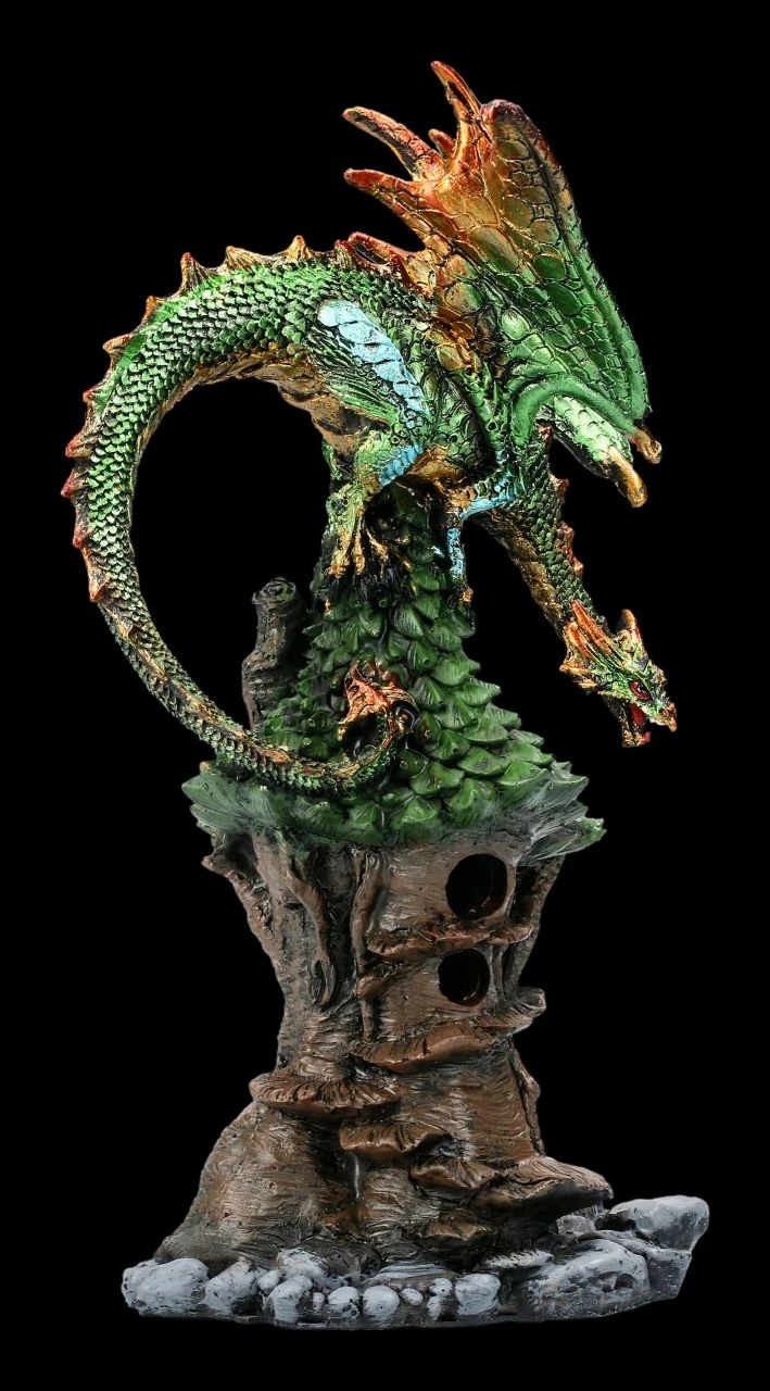 Drachen Figur Auf Baumhaus Mit LED - Grüner Mythos 10 Drachen Figur Auf Baumhaus Mit LED - Grüner Mythos – Bild 8