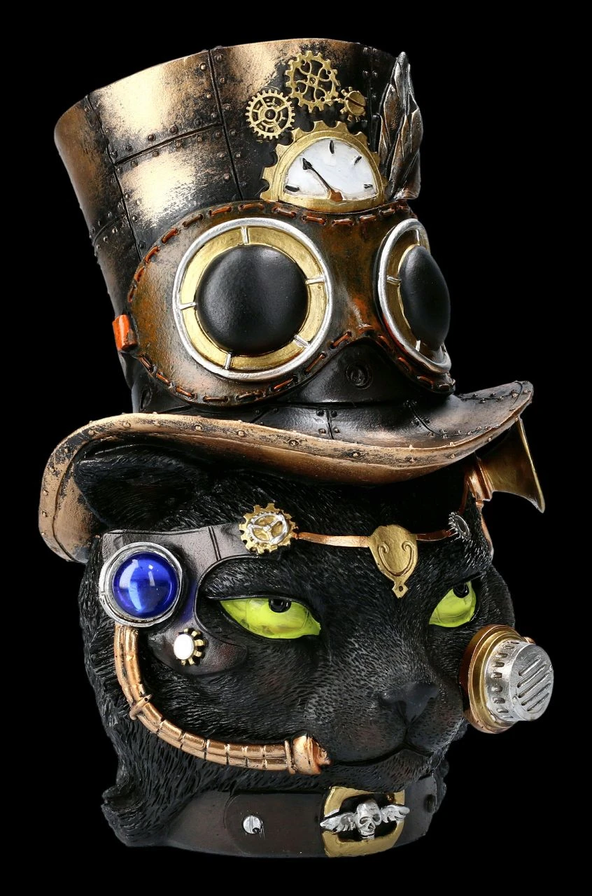 Katzen Figur - Steampunk Felius Mogg 4 Katzen Figur - Steampunk Felius Mogg – Bild 2