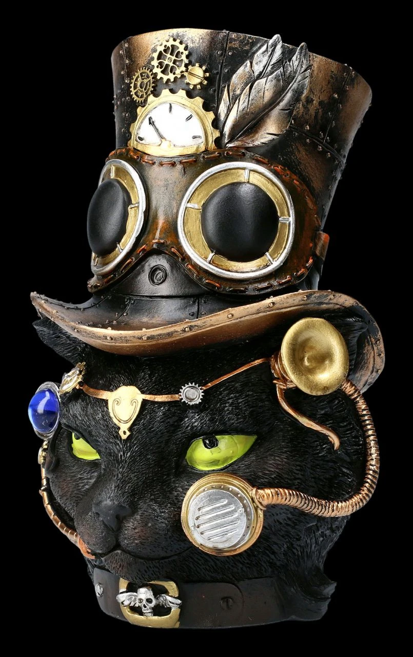 Katzen Figur - Steampunk Felius Mogg 5 Katzen Figur - Steampunk Felius Mogg – Bild 3