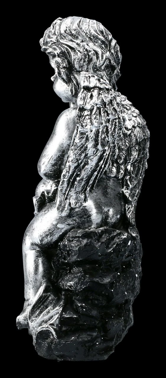 Grabengel Figur Silberfarben - Wir Vermissen Dich 5 Grabengel Figur Silberfarben - Wir Vermissen Dich – Bild 3