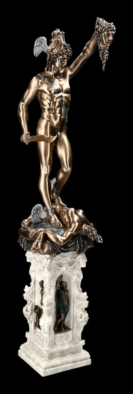 Perseus Figur Auf Säule Mit Medusenhaupt XL 3 Perseus Figur Auf Säule Mit Medusenhaupt XL