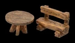 Elfen Gartendeko - Bank Und Tisch