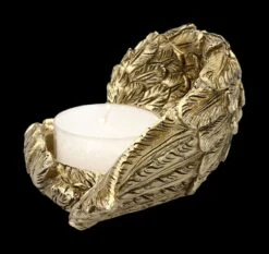 Teelichthalter - Goldener Engelsflügel Liegend -Statuen Modell Verkauf 2D FS23409 TeelichthalterGoldener Engelsflugel liegend 3 1280x1280