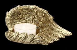 Teelichthalter - Goldener Engelsflügel Liegend -Statuen Modell Verkauf 2D FS23409 TeelichthalterGoldener Engelsflugel liegend 7 1280x1280