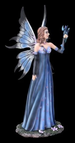 Elfenfigur - Rebecca Mit Blauem Kleid Und Drache -Statuen Modell Verkauf 2D FS23479 Elfenfigur Rebecca mit blauem Kleid und Drache 6 1280x1280