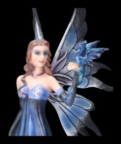 Elfenfigur - Rebecca Mit Blauem Kleid Und Drache -Statuen Modell Verkauf 2D FS23479 Elfenfigur Rebecca mit blauem Kleid und Drache 8 1280x1280