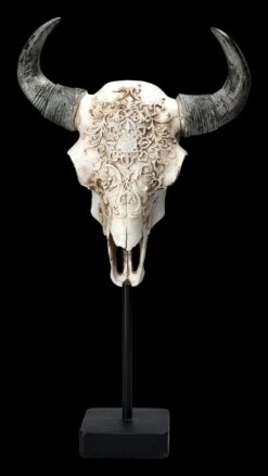 Stier Totenkopf - Verziert Mit Ständer