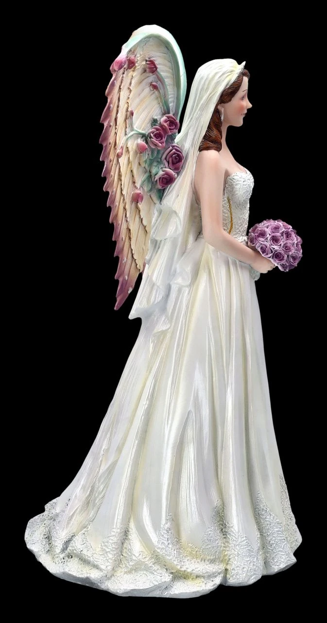 Engelfigur - Braut Mit Blumenstrauß 7 Engelfigur - Braut Mit Blumenstrauß – Bild 5
