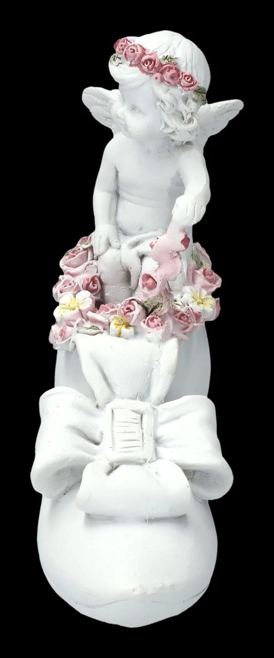 Engel Figur - Putte Mit Rosen Auf Schuh 5 Engel Figur - Putte Mit Rosen Auf Schuh – Bild 3