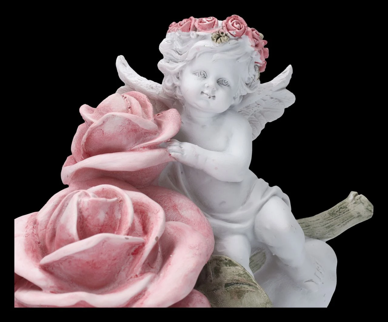 Engel Figur - Putte Mit Großer Rose 9 Engel Figur - Putte Mit Großer Rose – Bild 7