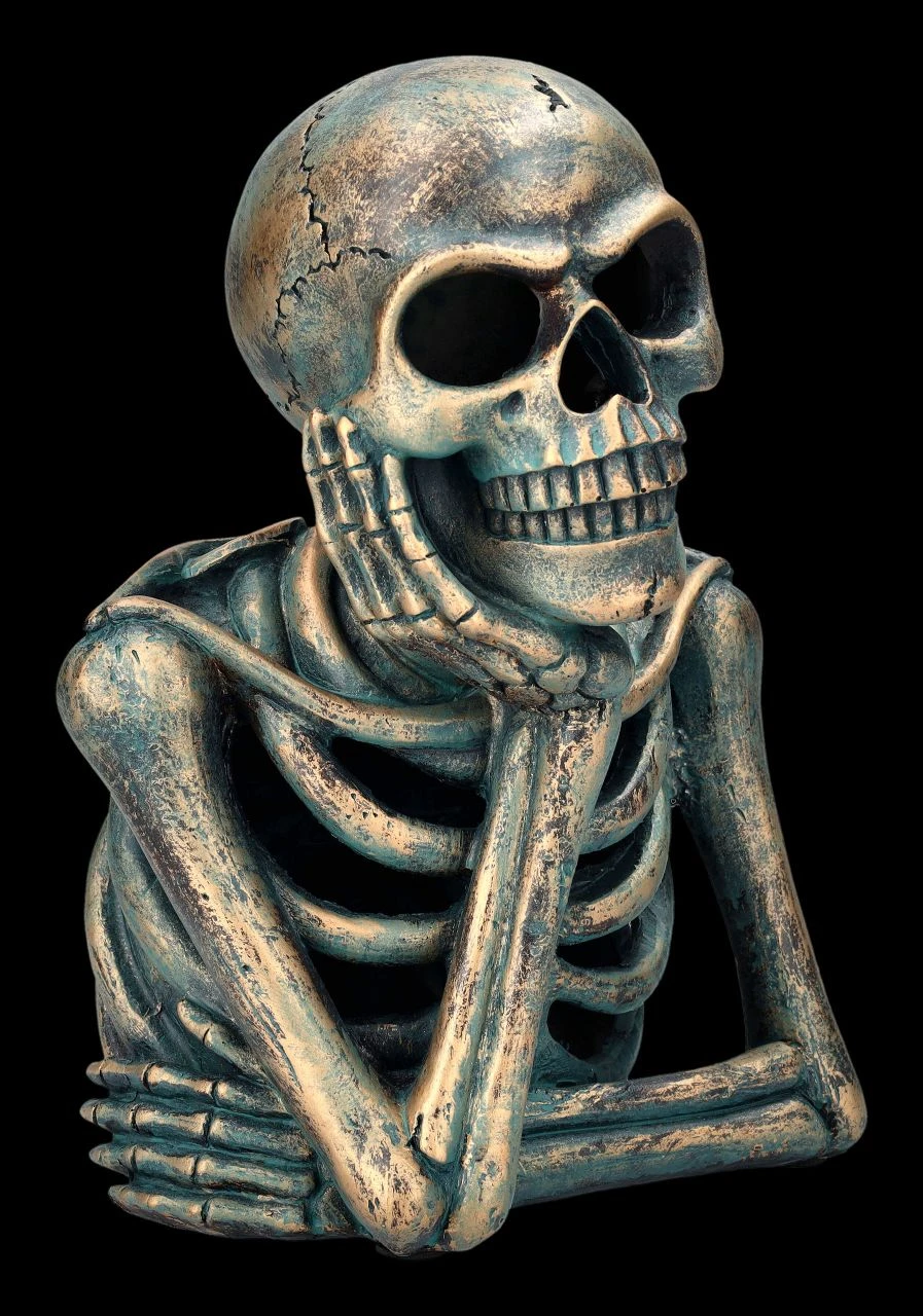 Skelett Büste - Der Denker 3 Skelett Büste - Der Denker