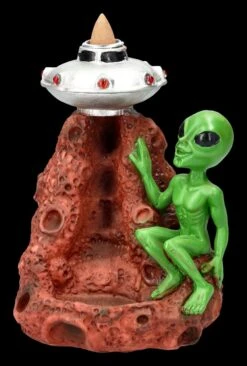 Backflow Räucherhalter - Alien Mit Ufo -Statuen Modell Verkauf 2D FS24023 Backflow Raucherhalter Alien mit Ufo 2 1280x1280