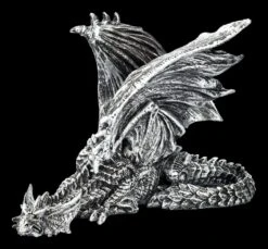 Drachenfigur Silber - Schleicht Sich An