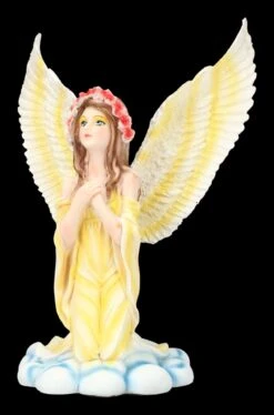Engel Figur In Gelbem Kleid Betend -Statuen Modell Verkauf 2D FS24055 Engel Figur in gelbem Kleid betend 6 1280x1280