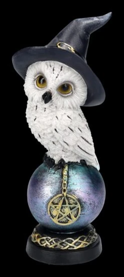 Schneeeulen Figur Mit Zauberhut Rechts