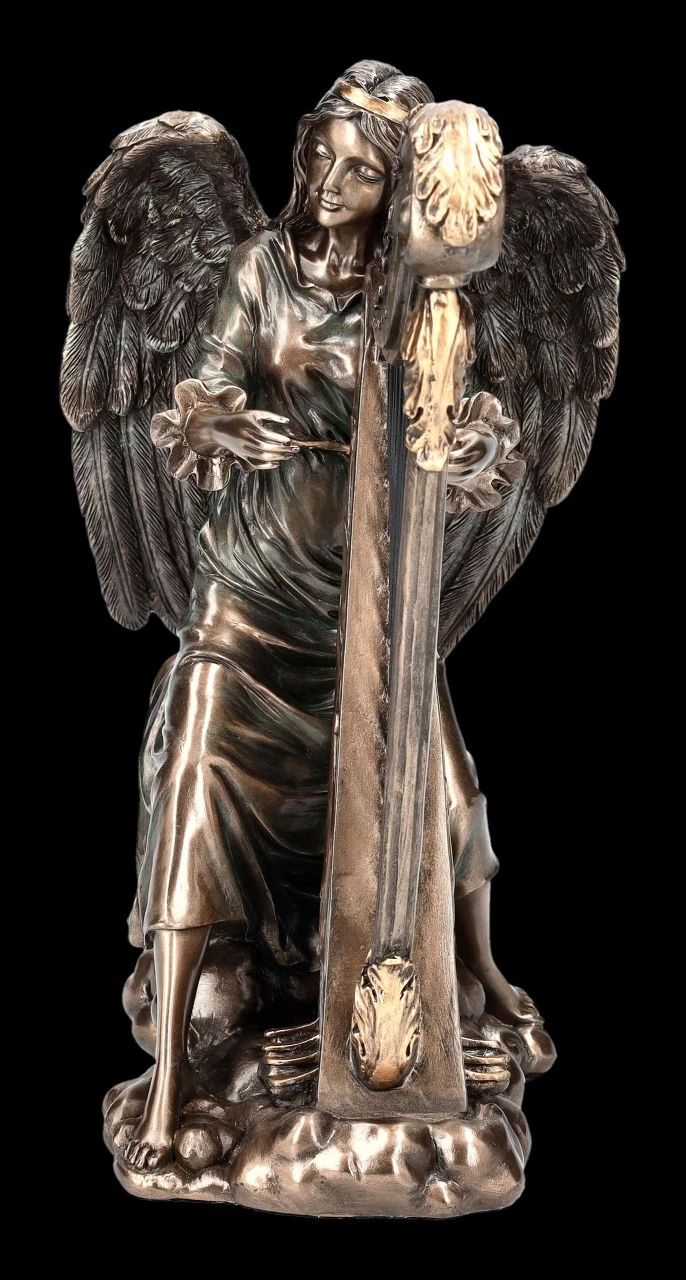 Engel Figur Spielt Harfe 6 Engel Figur Spielt Harfe – Bild 4