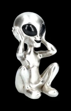 Alien Figuren - Nichts Böses Silberfarben 14 Alien Figuren - Nichts Böses Silberfarben -Statuen Modell Verkauf 2D FS24310 Alien Figur Nichts Boses silberfarben 9 1280x1280