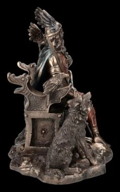Odin Figur Mit Wölfen Und Rabe Auf Thron -Statuen Modell Verkauf 2D FS24776 Odin Figur mit W lfen znd Rabe auf Thron 5 1280x1280