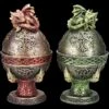 Drachen Schatulle 2er Set - Faberge Ei Rot-grün -Statuen Modell Verkauf 2D FS24971 Drachenschatiulle 2er Set Farbergeei rot gr n 1 1280x1280