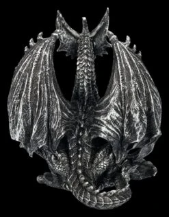 Drachen Figur - Wächter Silberfarben -Statuen Modell Verkauf 2D FS24974 Drachen Figur W chter silberfarben 3 1280x1280