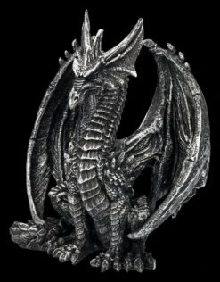 Drachen Figur - Wächter Silberfarben -Statuen Modell Verkauf 2D FS24974 Drachen Figur W chter silberfarben 6 1280x1280