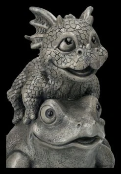 Garten Figur - Drachen Baby Reitet Auf Frosch -Statuen Modell Verkauf 2D FS25028 Garten Figur Drachen Baby reitet auf Frosch 8 1280x1280