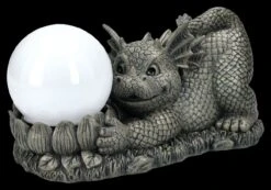 Garten Figur - Drache Spielt Mit Solarlampe -Statuen Modell Verkauf 2D FS25031 Garten Figur Drache spielt mit Solarlampe 5 1280x1280