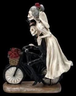 Skelettfigur - Hochzeitspaar Auf Fahrrad