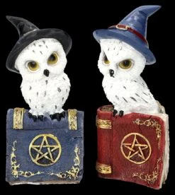 Eulen Figuren Auf Zauberbuch 2er Set