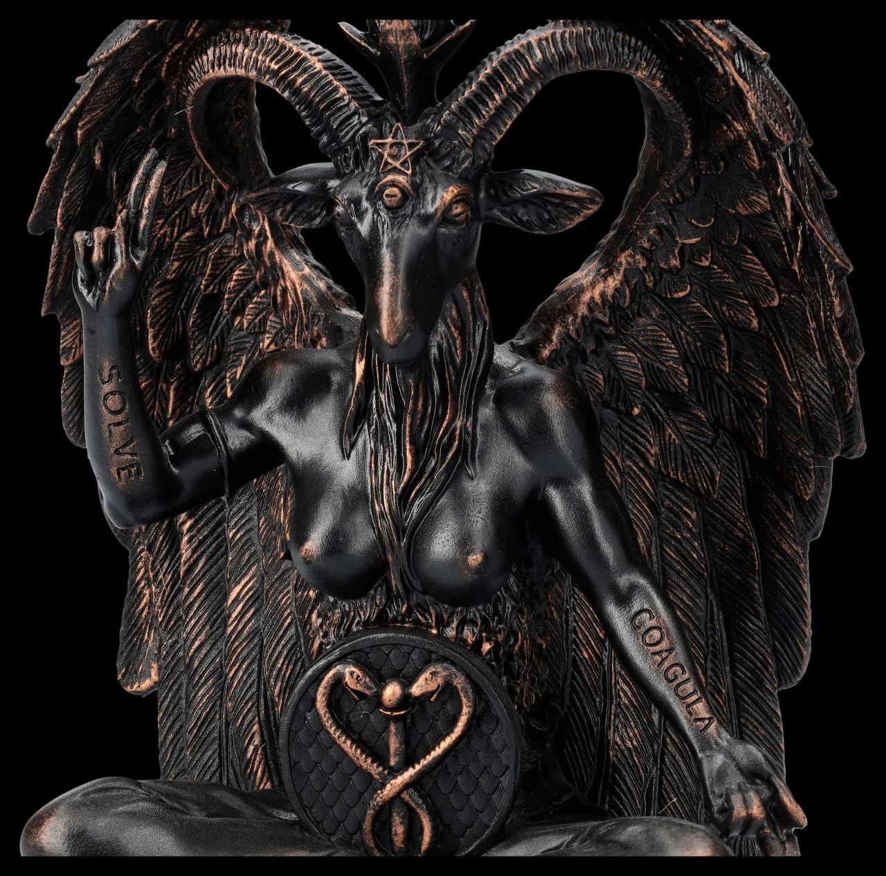 Baphomet Figur Mittel - Kupferfarben 9 Baphomet Figur Mittel - Kupferfarben – Bild 7